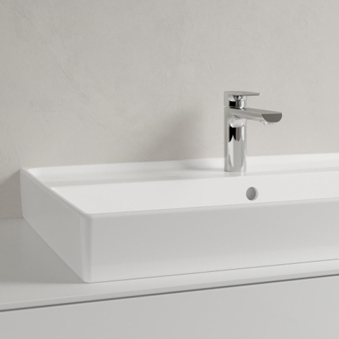 Villeroy & Boch Collaro meubelwastafel onderzijde - geslepen - 80x47cm - met overloop - 1 kraangat - White Alpine (glans wit) SW358317