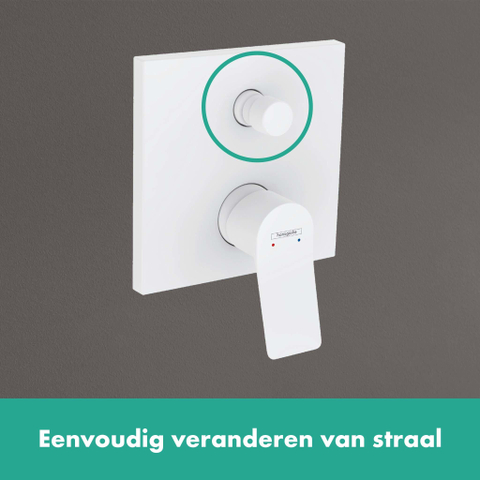Hansgrohe VIVENIS Eengreeps badmengkraan - inbouw - met geïntegreerde zekerheidscombinatie EN1717 - mat wit SW647135