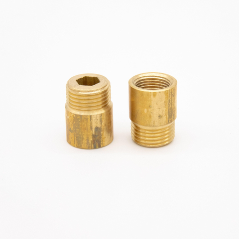 Fortifura Calvi koppelstuk/adapter - G1/2-G3/8 - set van 2 - geborsteld messing (goud) SW970014