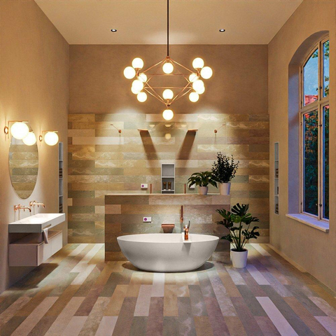 MONDIAZ FLOAT Baignoire îlot - 170x80cm - Lin SW491511