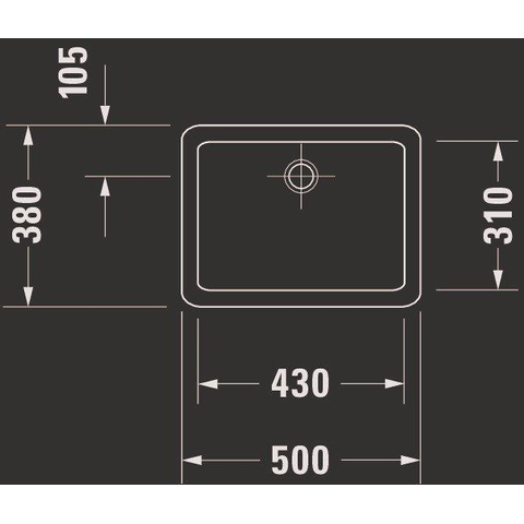 Duravit Vero Opzetwastafel - 50x38cm - zonder kraangat - zonder overloop - glans wit 0291341