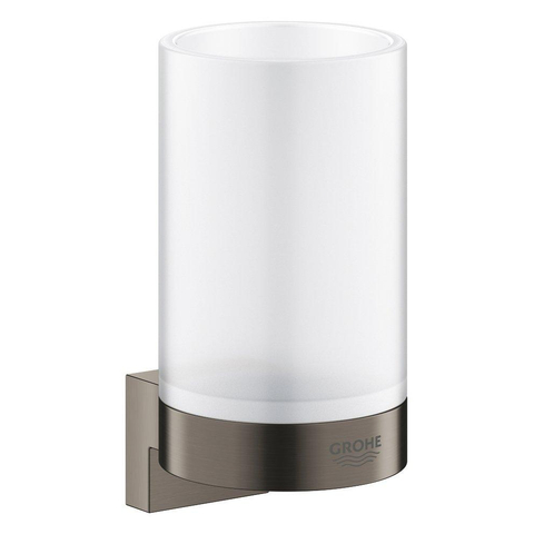 Grohe Selection Wandhouder - voor zeepdispenser/glas - brushed hard graphite (antraciet) SW444152