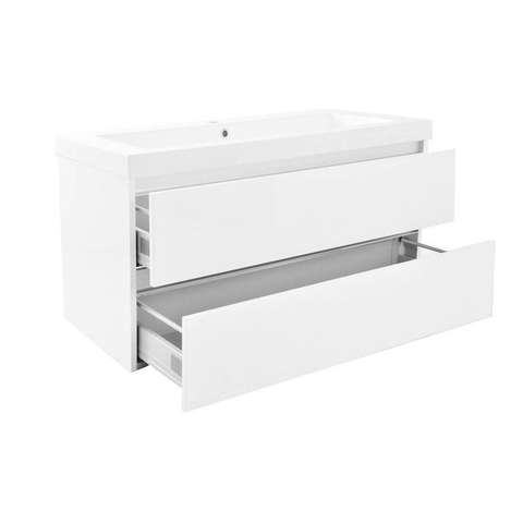Wiesbaden Vision lavabo - 100x46x16cm - 1 trou de robinet - blanc brillant SW95821
