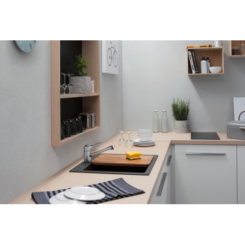 Hansgrohe Focus m42 1 greeps keukenmengkraan - 100 - rvs look SW241705
