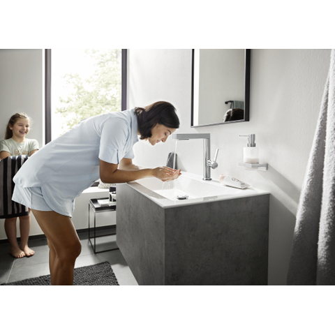 Hansgrohe Finoris Wastafelkraan - 230 - 2jet - met uittrekbare vuistdouche - met afvoerplug - hoogglans chroom SW651074