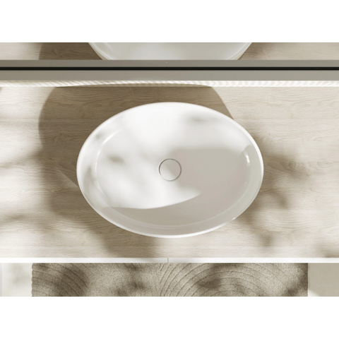 Hansgrohe Xuniva D opzetwaskom - 55x40x13cm - zonder kraangat - wit SW962912