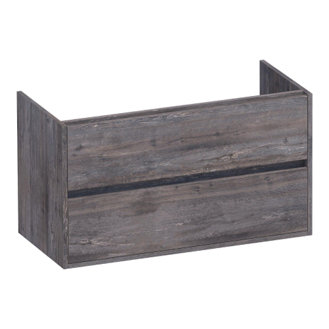 BRAUER Adore meuble sous-lavabo - 100x46x55cm - 2 tiroirs softclose - sans poignées - 1 découpe pour siphon - Driftwood SW1198207