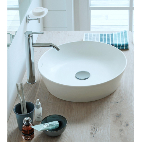 Duravit Cape cod Opzetwastafel - 43x43cm - zonder kraangat - zonder overloop m.wit - mat wit SW297014