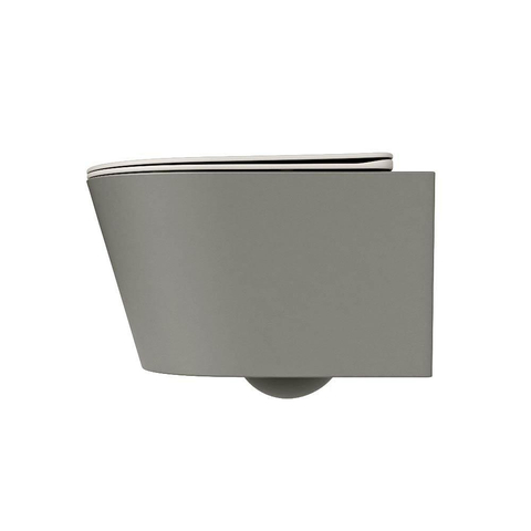 Mondiaz LAVIE hangtoilet – spoelrandloos – 36 x 53 cm – met softclose zitting – Smoke (lichtbruin), zitting Linen (offwhite) SW1208657