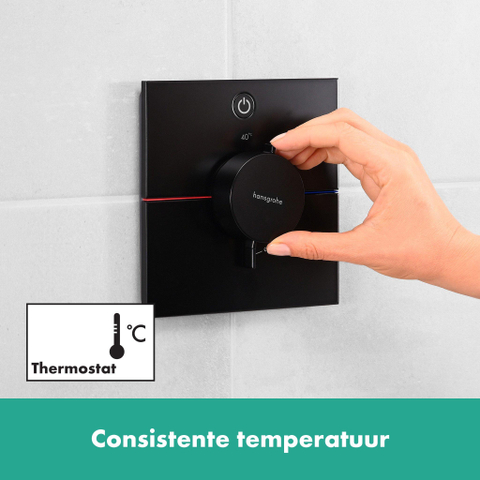 Hansgrohe ShowerSelect Comfort E Thermostaat - inbouw - 1 functie - mat zwart SW917882