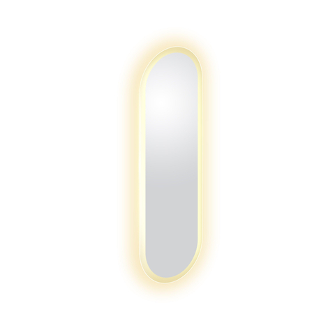 Clou Look at Me miroir 90x28cm éclairage à LED Ovale bord satiné Verre SW636637