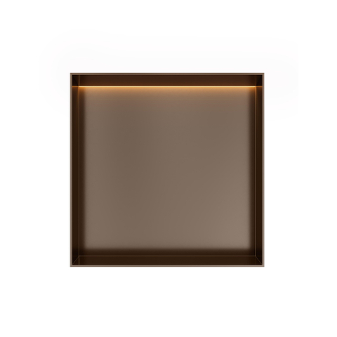 Hotbath &MORE Inbouwbox of inbouwnis - 30x30x10 - frameless + LED - tuscan bronze (brons) SW1246554