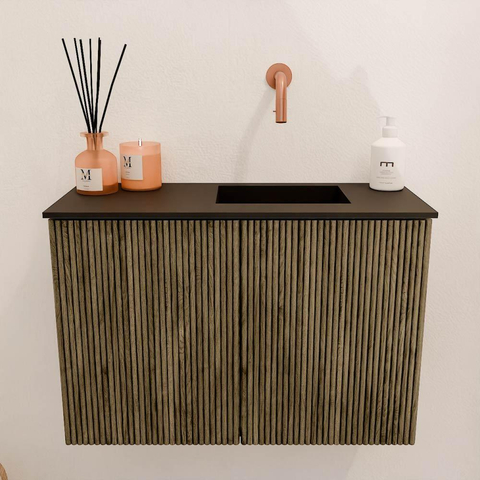 Mondiaz JOYA 60cm meuble de salle de bains - couleur Dusk - Vasque FAYE position Droite Sans trou de robinet couleur Urban SW1421718