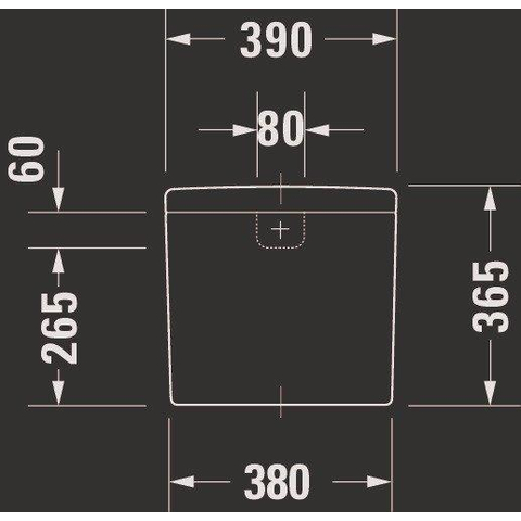Duravit Starck 3 Réservoir WC WC avec intérieur et connexion dessous gauche ou central Blanc 0314235