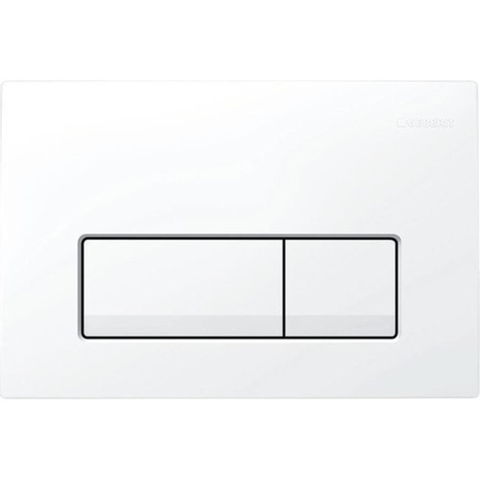 Geberit Delta50 bedieningsplaat - 2-toets spoeling - rechthoekige knoppen - dualflush - alpien wit SW730587