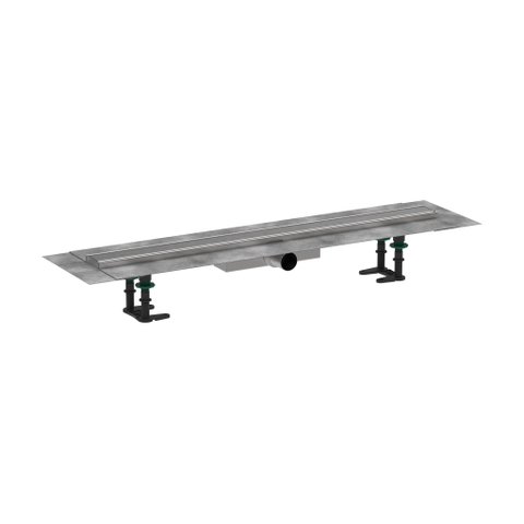 Hansgrohe RainDrain Compact Caniveau de douche - 80cm - installation à ras - brushed stainless steel SW1590319