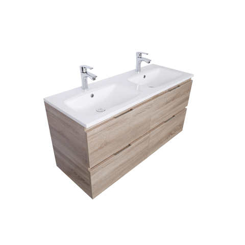 Adema Looks Badkamermeubelset - 120x45.5x58cm - overloop - spiegel - hout SW399372