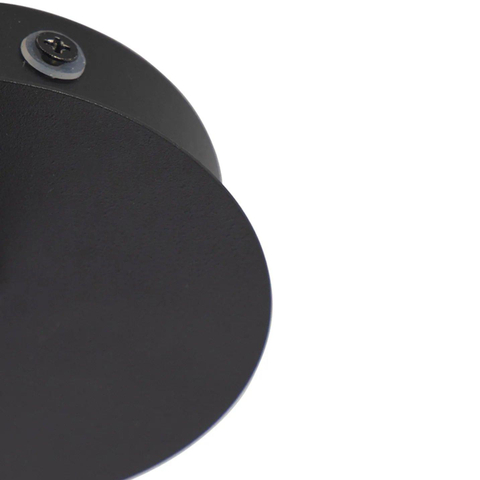 QAZQA Ducha plafonnier de salle de bains - 10x10cm - 1 spot - IP44 - noir mat SW1187200