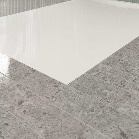 Villeroy & Boch Ecora douchebak - 140x90x3.5cm - afvoer korte zijde - white alpine (wit) SW1558905
