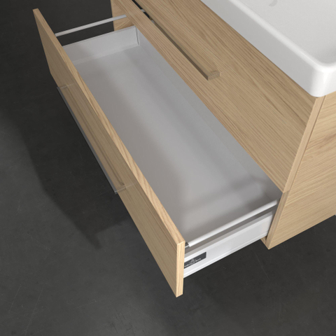 Villeroy & Boch Avento wastafelonderkast - 97.6x51.4cm - 2 lades - Nordic Oak (hout) SW479510