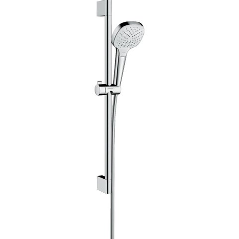Hansgrohe Croma select e Vario glijstangset - met Croma - select E Vario - handdouche - ecosmart - 65cm - met isiflex B - doucheslang - 160cm wit/chroom - wit chroom 0605310