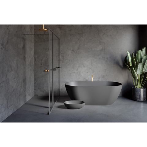 Riho Bilbao Baignoire îlot - 170x80cm - solid surface - Anthracite mat SW956559