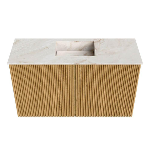 Mondiaz JOYA-DLUX 70cm meuble de toilette - couleur Oak - Vasque FAYE position Milieu Sans trou de robinet couleur Frappe. SW1421878