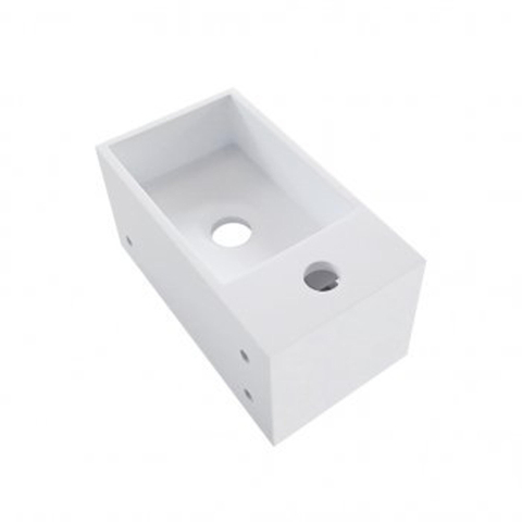 Wiesbaden Julia Fontein links - 35x20x16cm - solid surface - mat wit SW110886