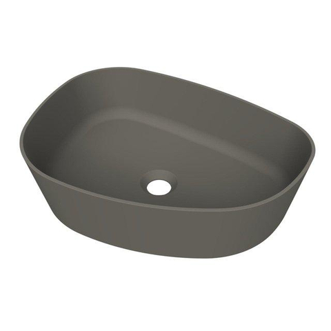 Arcqua Rocker waskom - opbouw - organisch links - 50x37cm - mat quartz grijs SW1209116