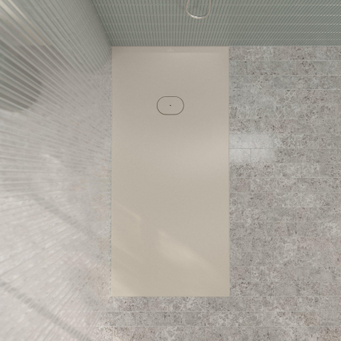 Villeroy & Boch Ecora douchebak - 170x80x4.5cm - afvoer korte zijde - almond (beige) SW1559011