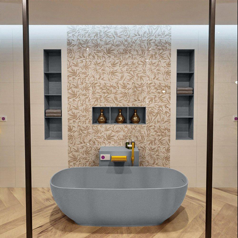 MONDIAZ ROCK Baignoire autoportante - 170x70cm - couleur Plata / Plata SW1015109