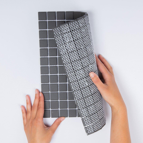 The Mosaic Factory London mozaïektegel - 30x30cm - 6mm - vierkant - R11 - mat dark grey (grijs) SW62242