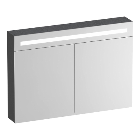 BRAUER Promise Deluxe armoire de toilette – 99 x 70 x 15 cm – LED directe en haut – Timber Grey SW1203643