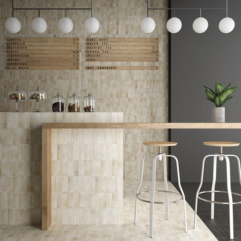 SAMPLE Terravito Ardeno Koko voor wand- en vloertegel - 150x50cm - 8mm - Crème SW1221414