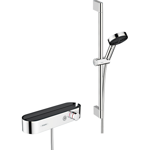 Hansgrohe Pulsify Select S doucheset - 10.5cm - 3 straalsoorten - thermostatisch - chroom SW651051