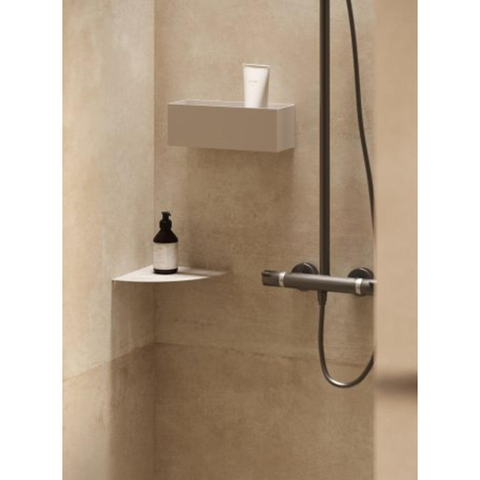 Looox Storage collection hoekplanchet - 30cm - afgerond - mat off-white SW1444030