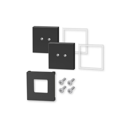 Zack Carvo Wandhouder - voor lijmbevestiging - 4.2x4.2cm - zwart OUTLETSTORE STORE38690