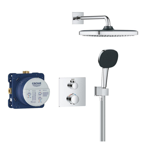 Grohe QuickFix Precision Thermostat Perfect Inbouw Douchesysteem - Vitalio Comfort 250 hoofddouche - chroom SW1120187