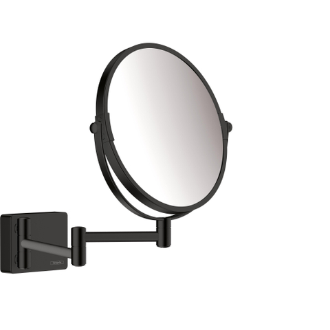 Hansgrohe AddStoris miroir grossissant – rond Ø 18,8 cm – sans éclairage – grossissement 3x – Noir mat SW651258