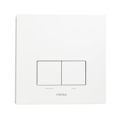 Wisa Delos Bedieningspaneel - rechthoek - 16x16x1 - dualflush - aluminium - wit mat OUTLETSTORE STORE34020