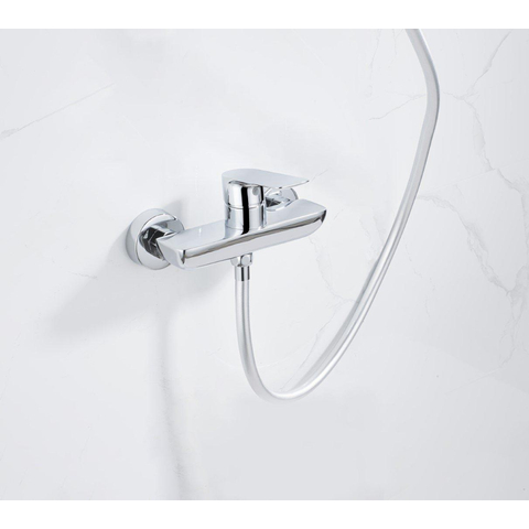 Fortifura Calvi doucheslang glad - 150cm - hoogglans chroom SW767378