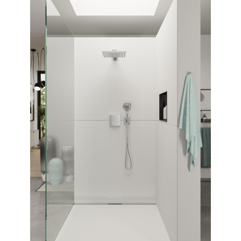 Hansgrohe Fixfit e - handdouchehouder - inclusief muuraansluitbocht - hoogglans chroom SW773886