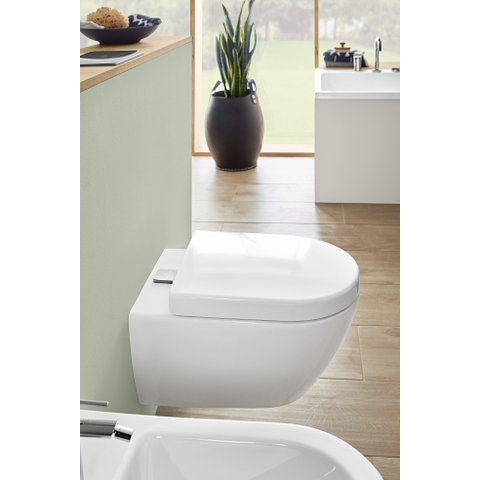 Villeroy & Boch Subway 2.0 wandcloset - diepspoel DirectFlush - inclusief ViFresh - 37x56cm CeramicPlus antibacterieel - White Alpine (glans wit) SW106574