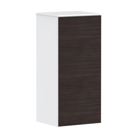 Hansgrohe Xevolos E Half Hoge Kast - 89x40x36cm - 1 deur - front dark oak - push to open - scharnier links - mat wit matt/dark eiken SW995453