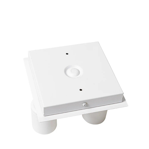QAZQA Ducha plafonnier de salle de bains - 17x17cm - 2 spots - IP44 - carré - blanc mat SW1187232