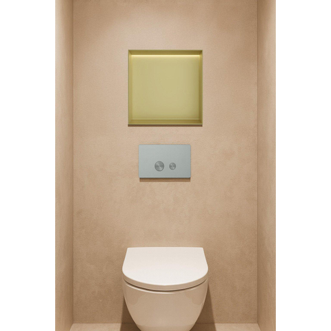 Hotbath &MORE Inbouwbox of inbouwnis - 30x30x10 - frameless + LED - PVD - geborsteld messing (goud) SW1246553