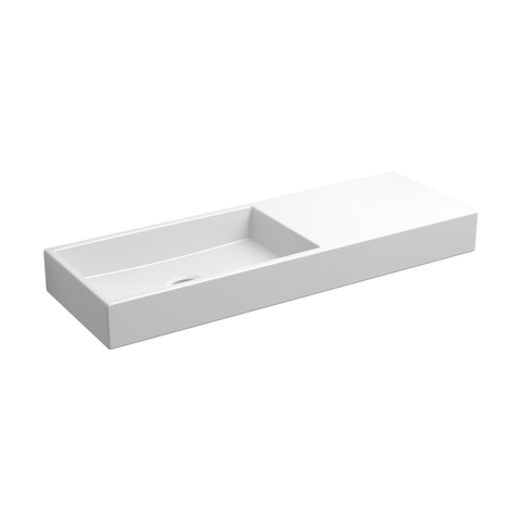 Clou Mini Wash Me fontein - 56x19x6cm - keramiek - zonder kraangat - rechts - zonder waste - wit SW9293