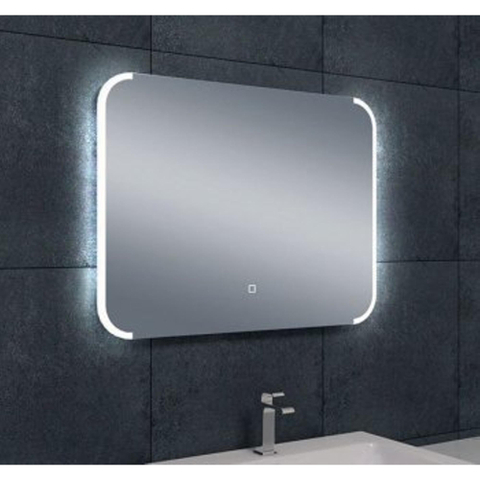 Wiesbaden Bracket spiegel rechthoek met LED, dimbaar en spiegelverwarming 80 x 60 cm SW95792