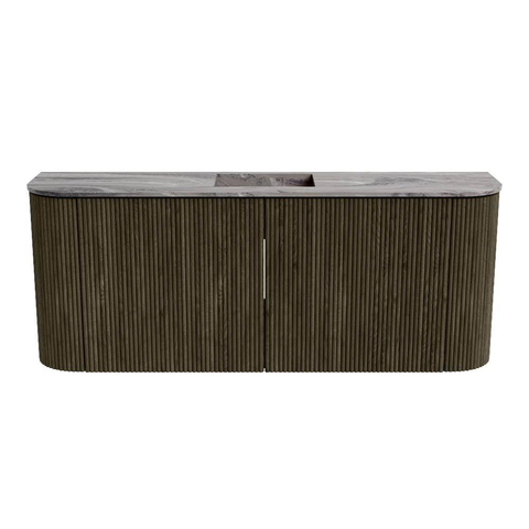 Mondiaz JOYA-DLUX 103.2cm toiletmeubel - ronding links en rechts kleur Shadow - Wastafel FAYE positie Midden 1 kraangat kleur Sombra. SW1425241