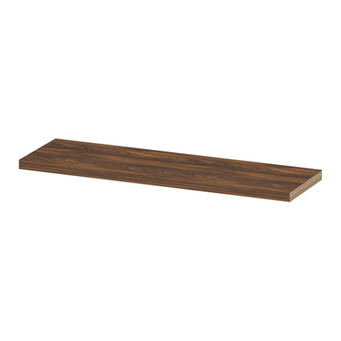 INK 35d wandplank - 120x35x3.5cm - voorzijde afgekant - tbv nis - MFC Noten SW493816